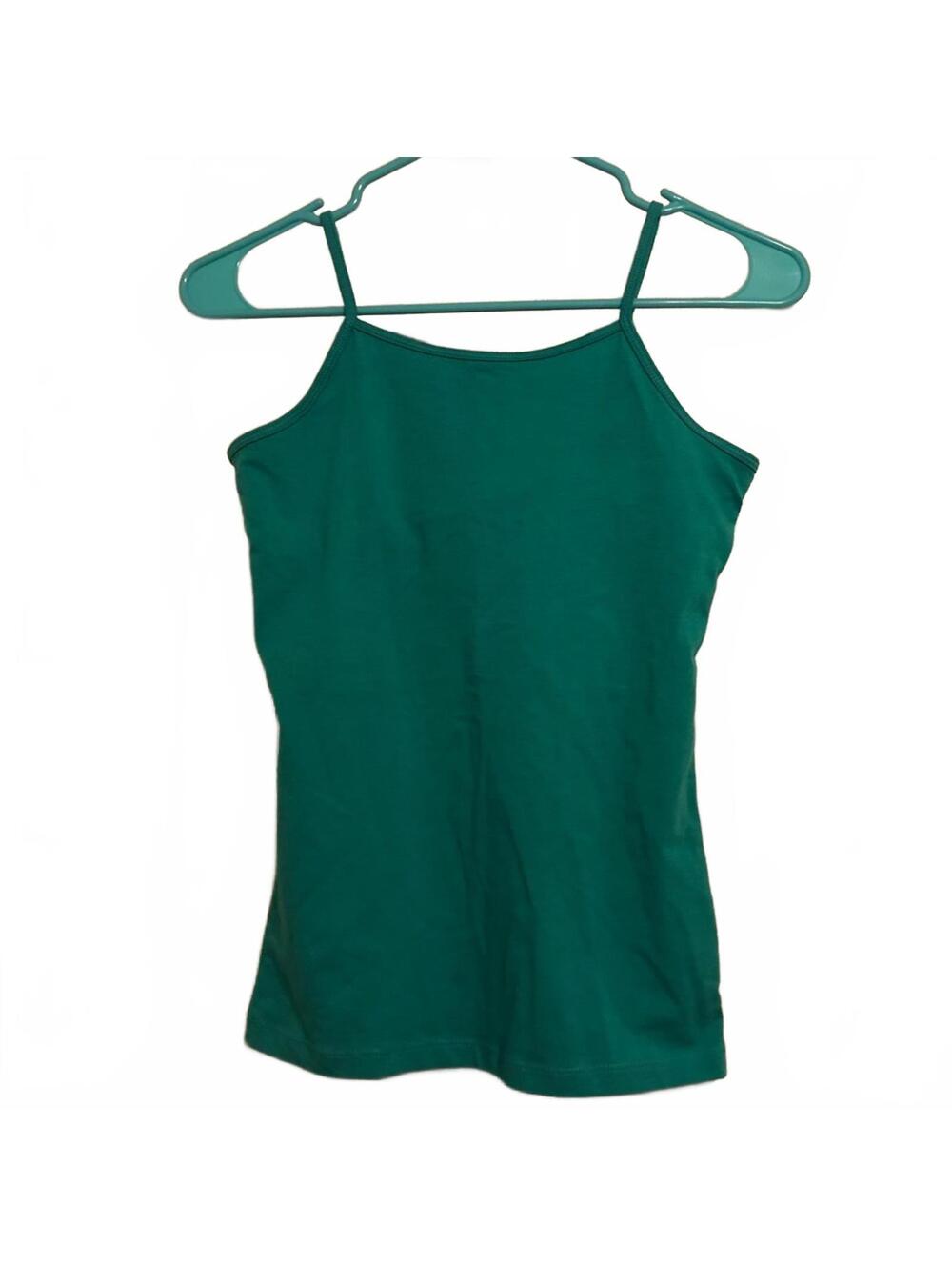 Girls Basic Cami Tank Top with Shelf Bra Lining Casual Layering Essential